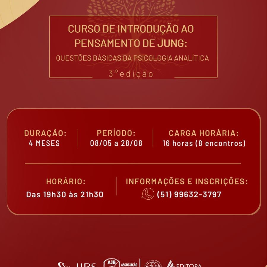 Últimas Vagas! 3ª Edição do Curso de Introdução ao Pensamento de Jung