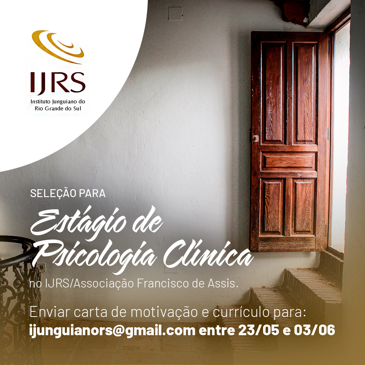 Estágio IJRS/ Associação São Francisco de Assis – Inscrições abertas de 23/05 a 03/06