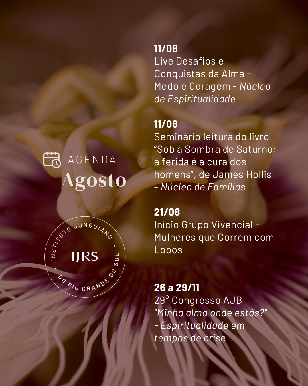 AGENDA AGOSTO 2026