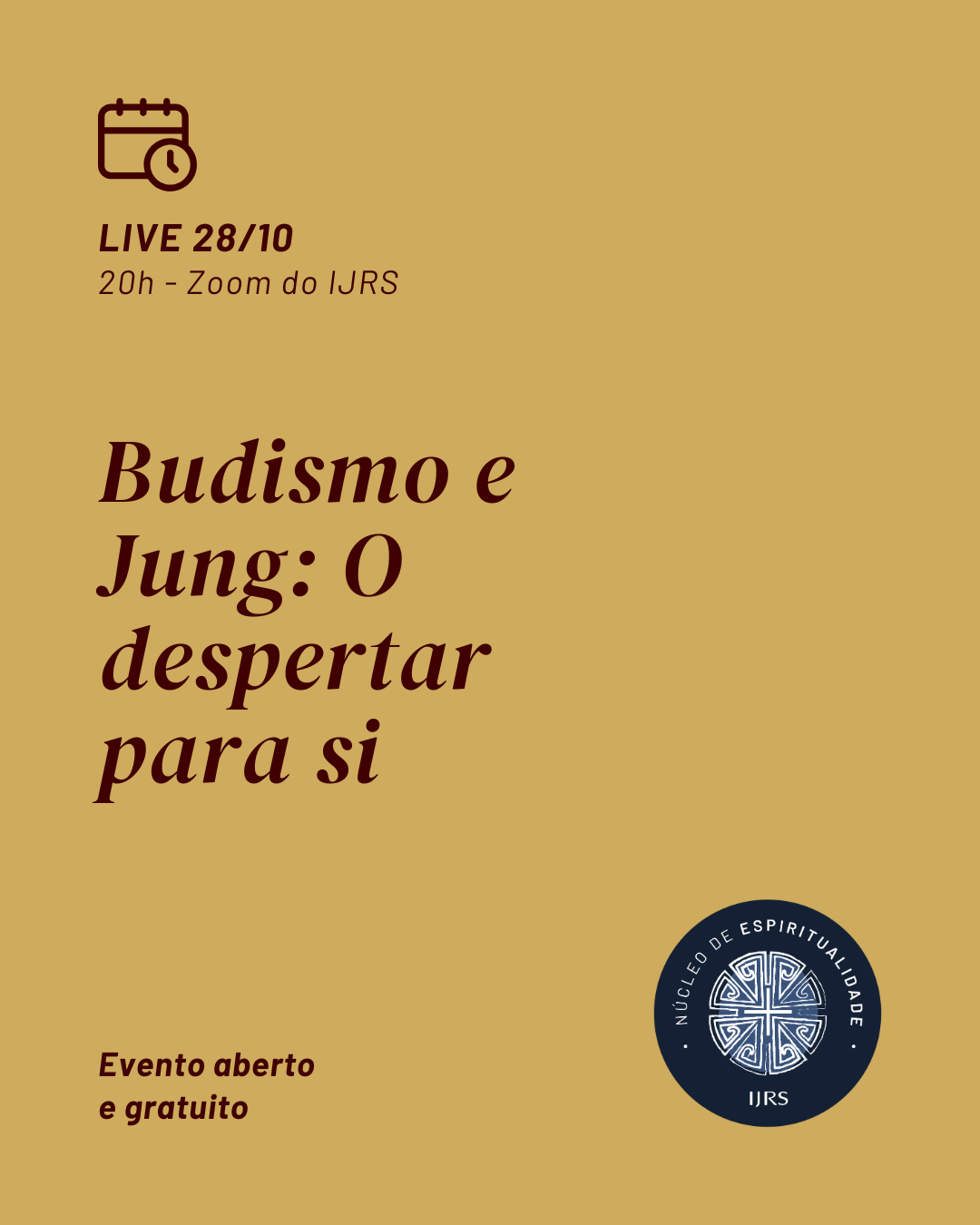 Núcleo de Espiritualidade IJRS Convida - Live 28/10