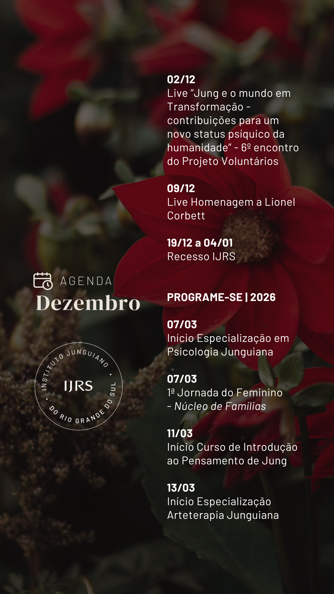 Agenda de Dezembro 2025