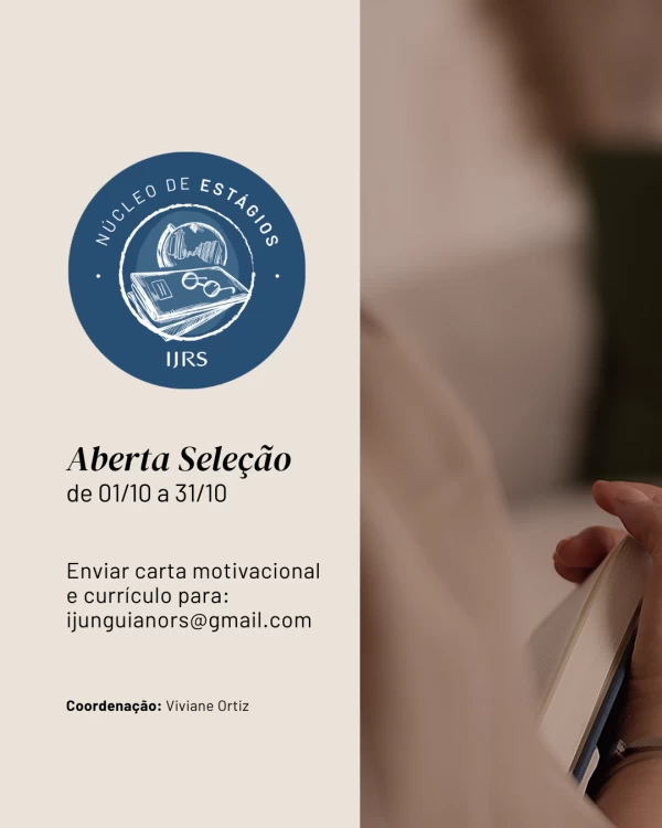 Imagem de Seleção para Estágio no IJRS ABERTA